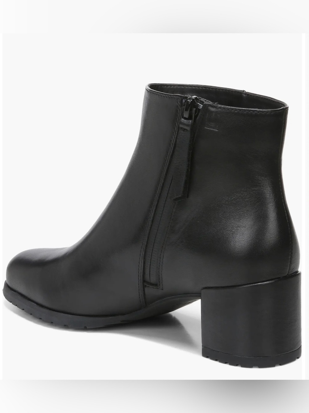 Naturalizer Black Leather Ankle Boots with Block Heel Size 7.5 - Picture 7 of 16